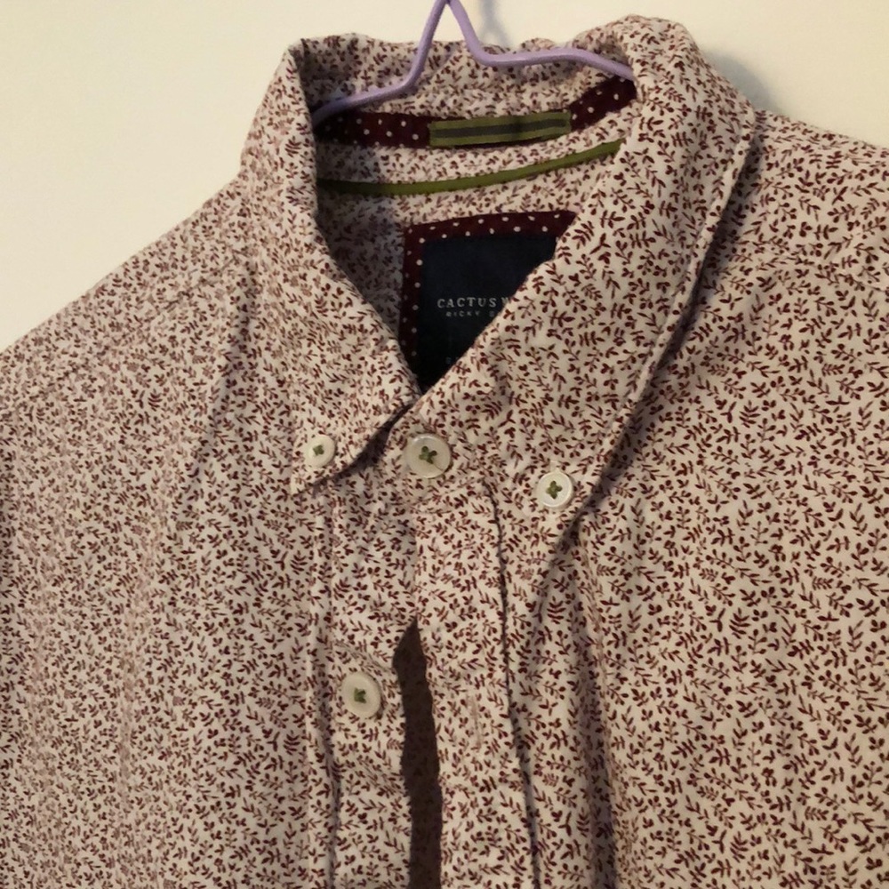 Cactus Man Slim Fit Short Sleeve Button Down Shirt